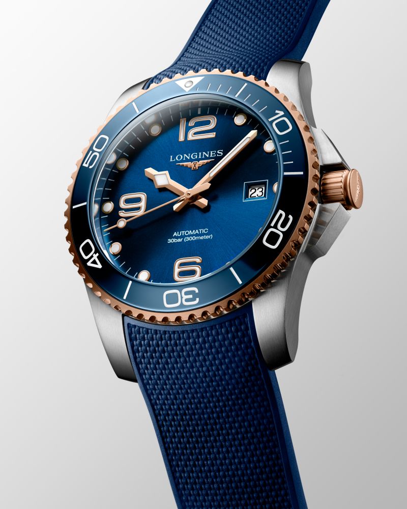 Оригинальные часы Longines Longines HydroConquest L3.781.3.98.9 механические калибр механизма l888 общий вид