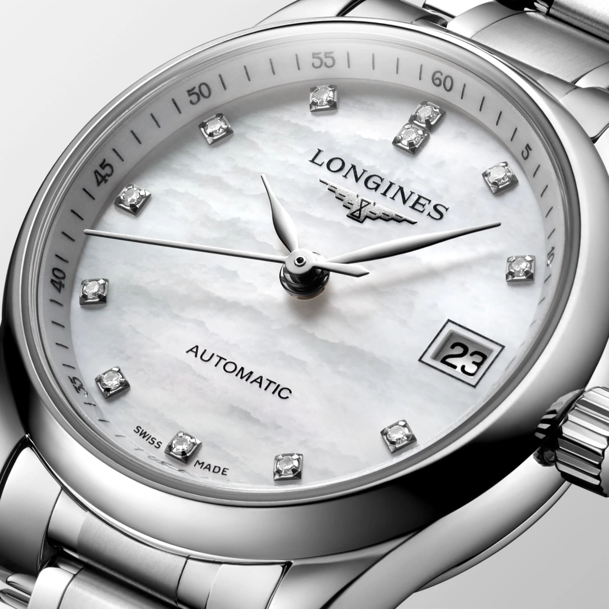 Longines Longines Master Collection L2.128.4.87.6 женские часы перламутровый циферблат на запястье