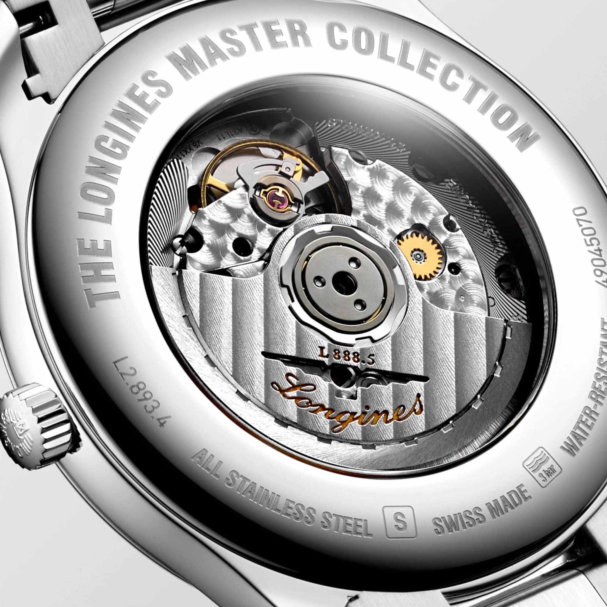 Longines Longines Master Collection L2.893.4.77.6 мужские часы серебристый циферблат на запястье