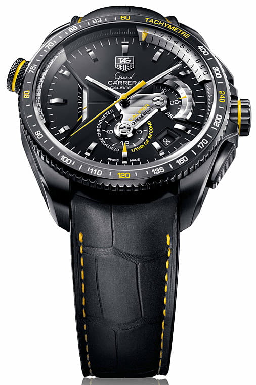 TAG Heuer TAG Heuer Carrera CAV5186.FC6304, carrera швейцария мужские часы на браслете кожаный боковой вид