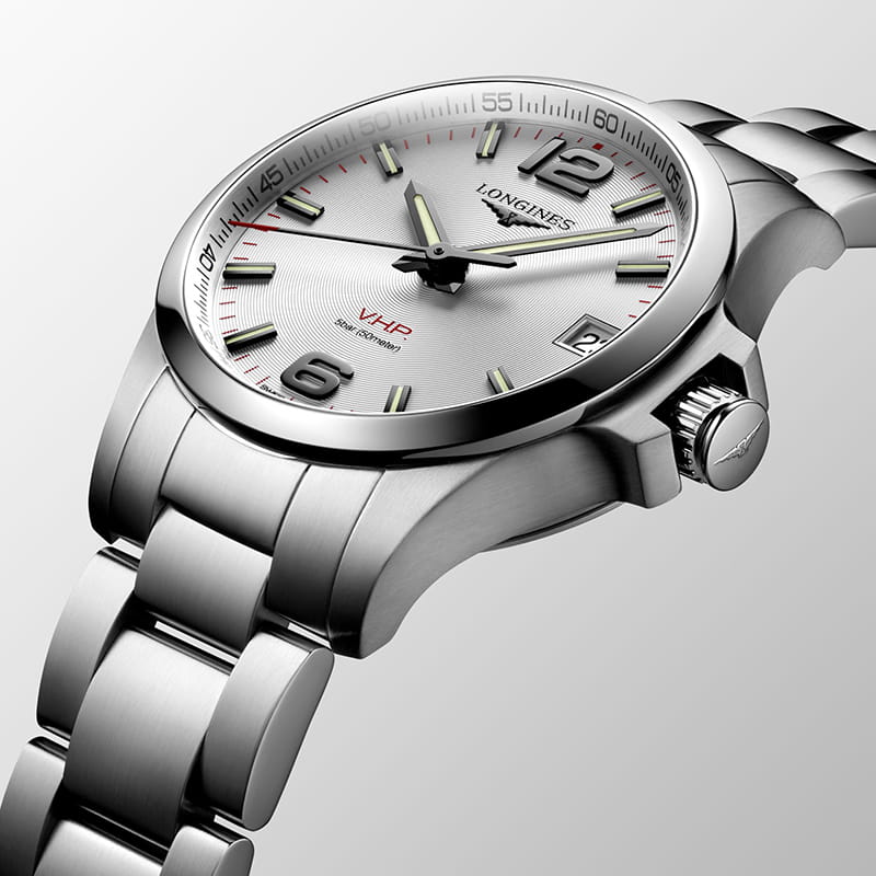 Оригинальные часы Longines Longines Conquest V.H.P. L3.316.4.76.6 кварцевые калибр механизма l288 общий вид