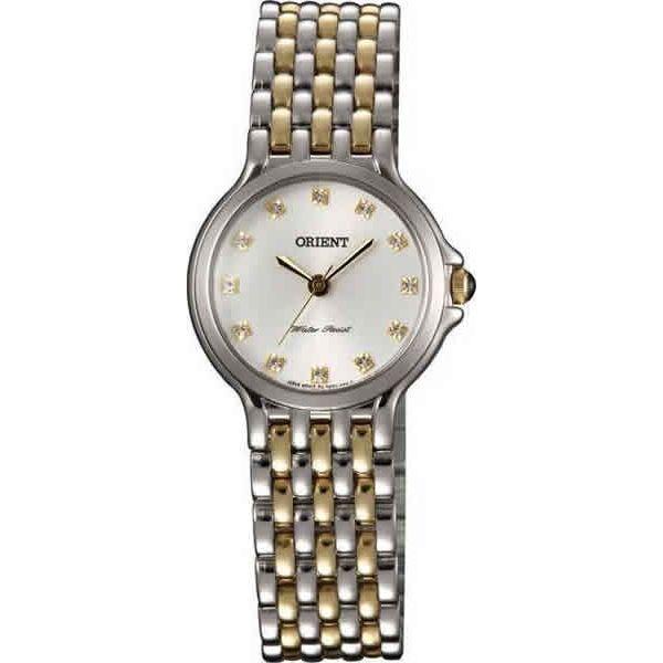 Orient Orient QC0V006W (FQC0V006W)  FQC0V006W  женские часы белый циферблат, браслет  — вид спереди