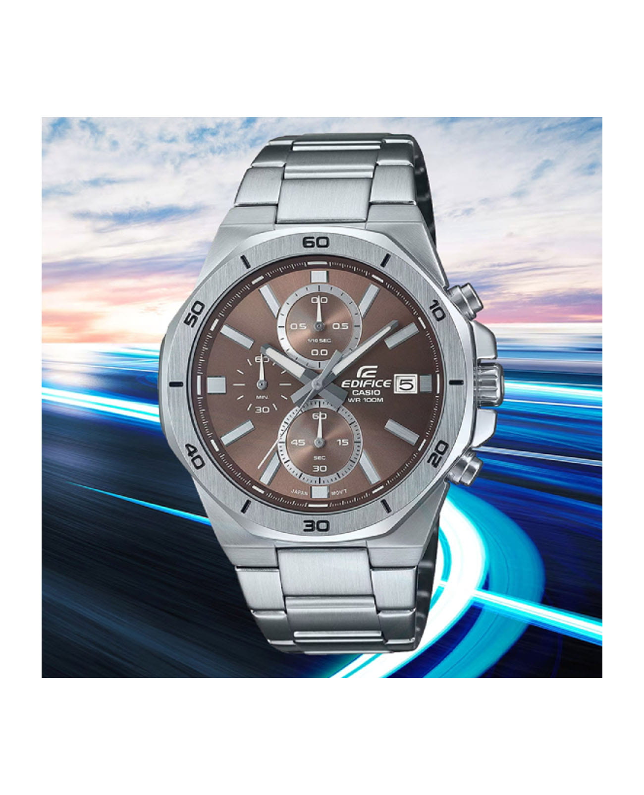 Casio Casio Edifice EFV-640D-5AVUDF (EFV-640D-5A) мужские часы коричневый циферблат на запястье