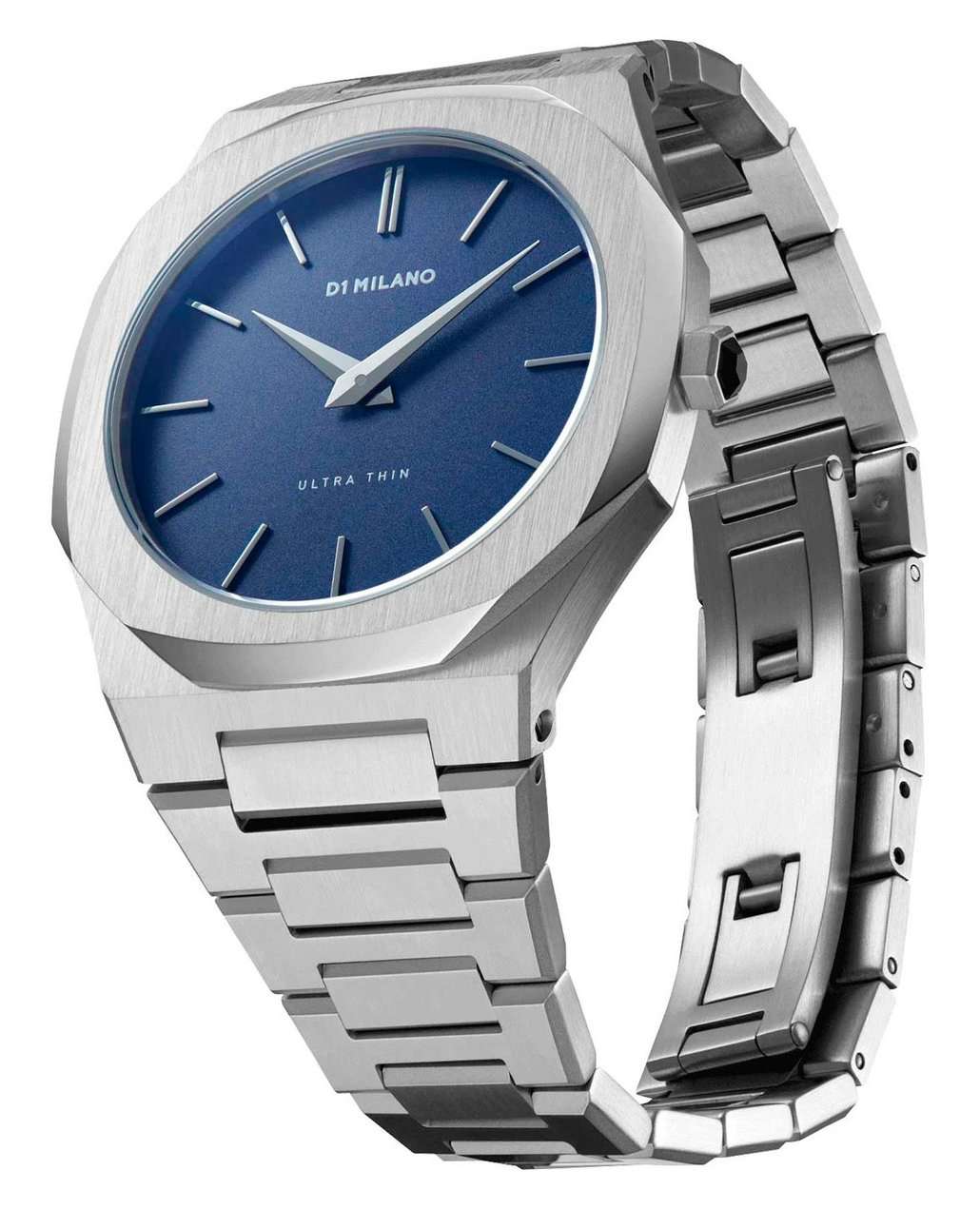 D1 Milano D1 Milano Ultra Thin UTBU01 кварцевые мужские часы часы крупный план синий циферблата