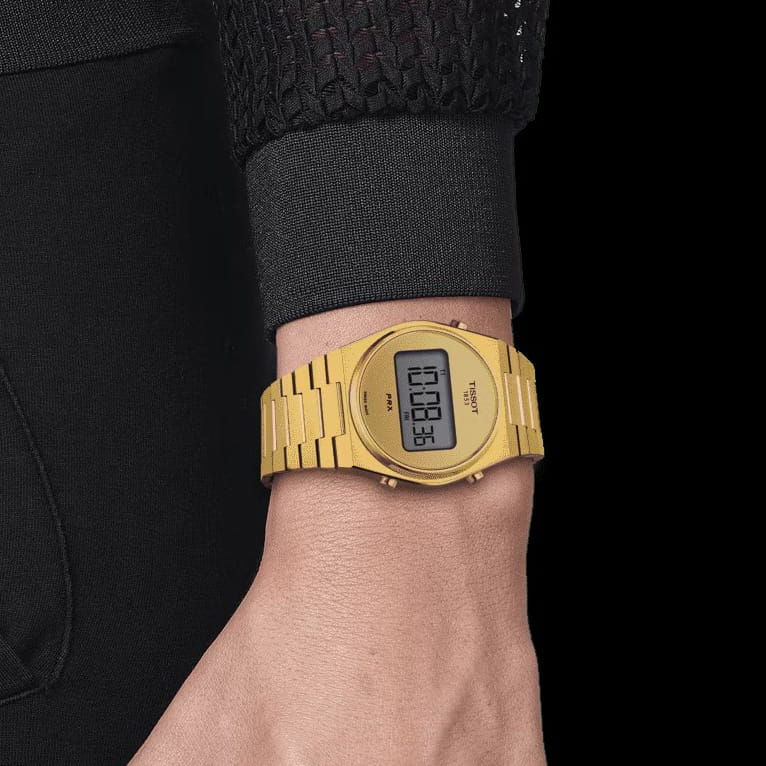 Tissot Tissot PRX Digital T137.263.33.020.00 кварцевые мужские часы часы крупный план  циферблата