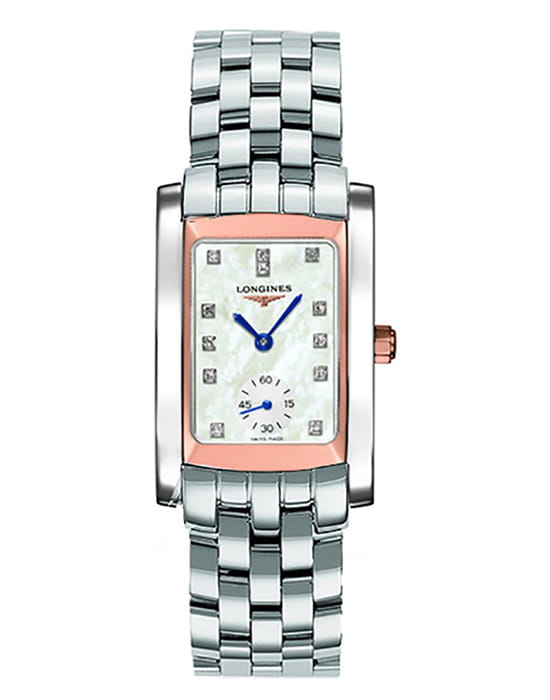 Longines Longines DolceVita  L5.502.5.88.6  L55025886 кварцевые женские часы белый циферблат, браслет нержавеющая сталь — вид спереди