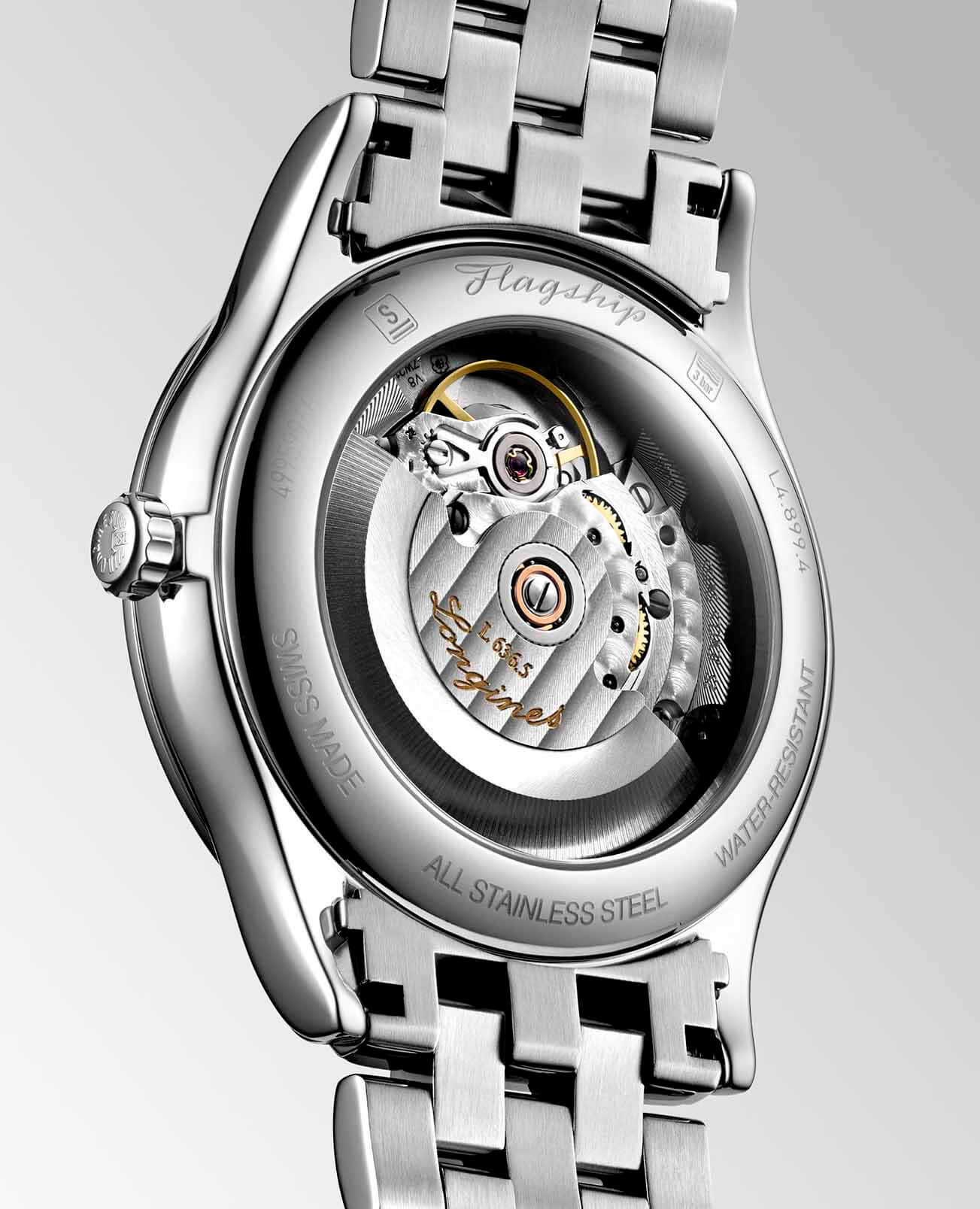 Longines Longines Flagship L4.899.4.92.6 мужские часы синий циферблат на запястье