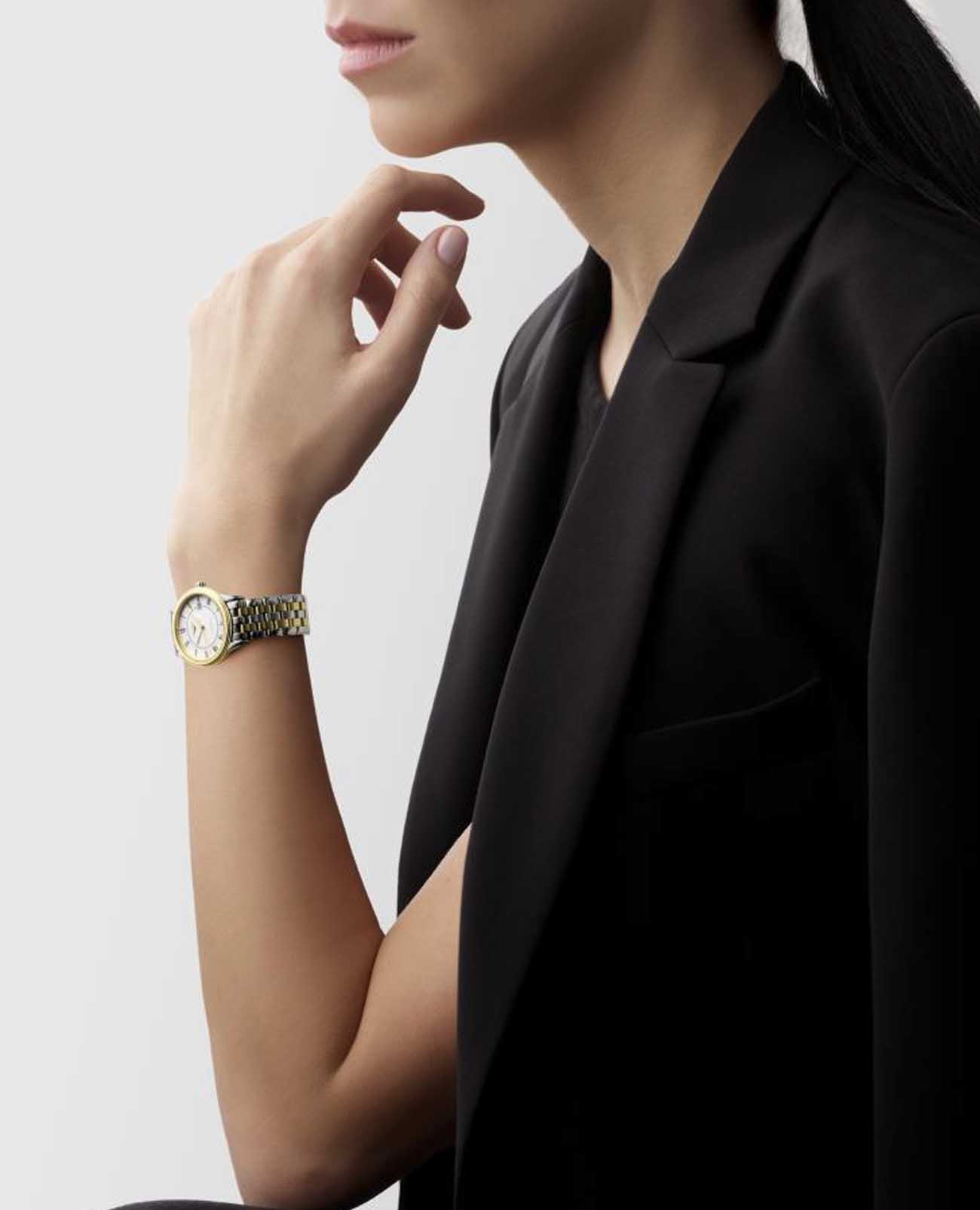 Оригинальные часы Longines Longines Flagship L4.374.3.21.7 механические калибр механизма l592 общий вид