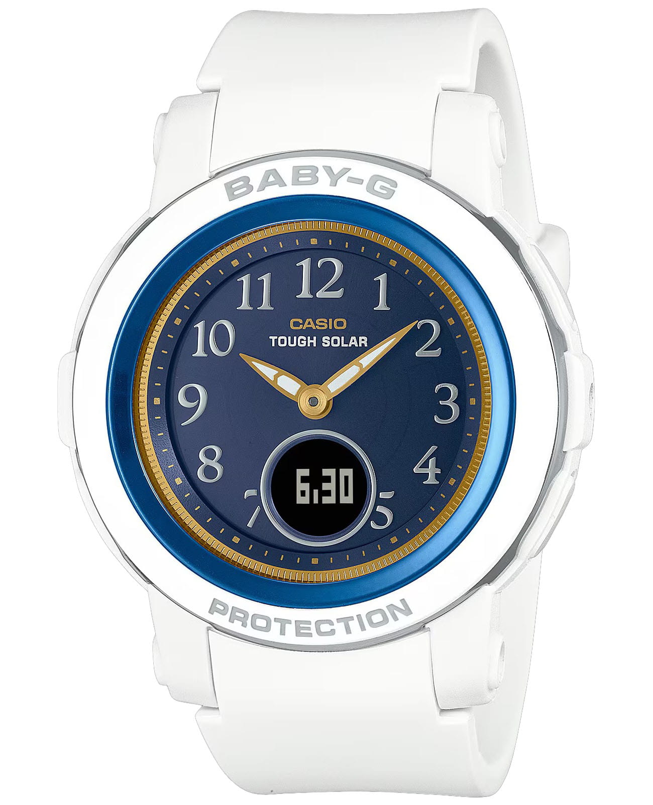 Casio Casio Baby-G BGA-S290SS-2A  BGA-S290SS-2A кварцевые женские часы синий циферблат, браслет пластик — вид спереди