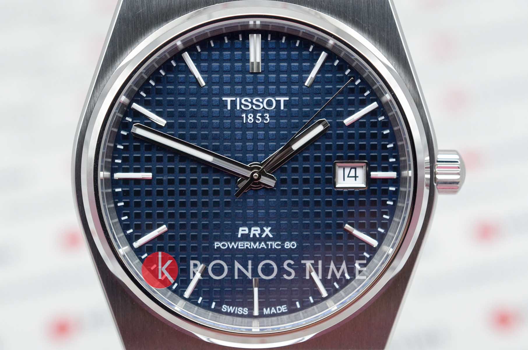 Tissot Tissot PRX Powermatic 80 T137.407.11.041.00, prx швейцария мужские часы на браслете нержавеющая сталь боковой вид