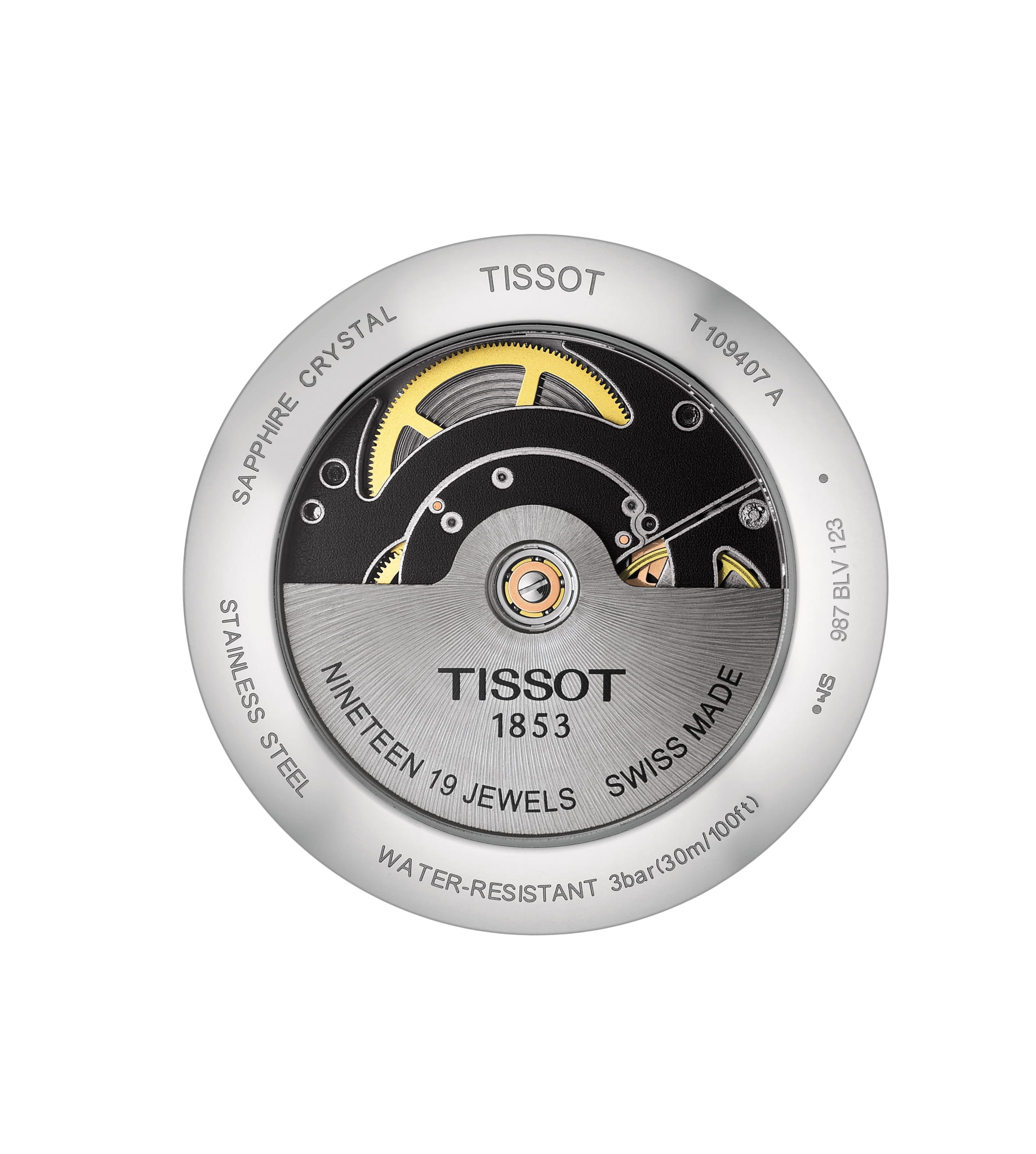 Tissot Tissot Everytime Swissmatic T109.407.11.052.00 мужские часы черный циферблат на запястье