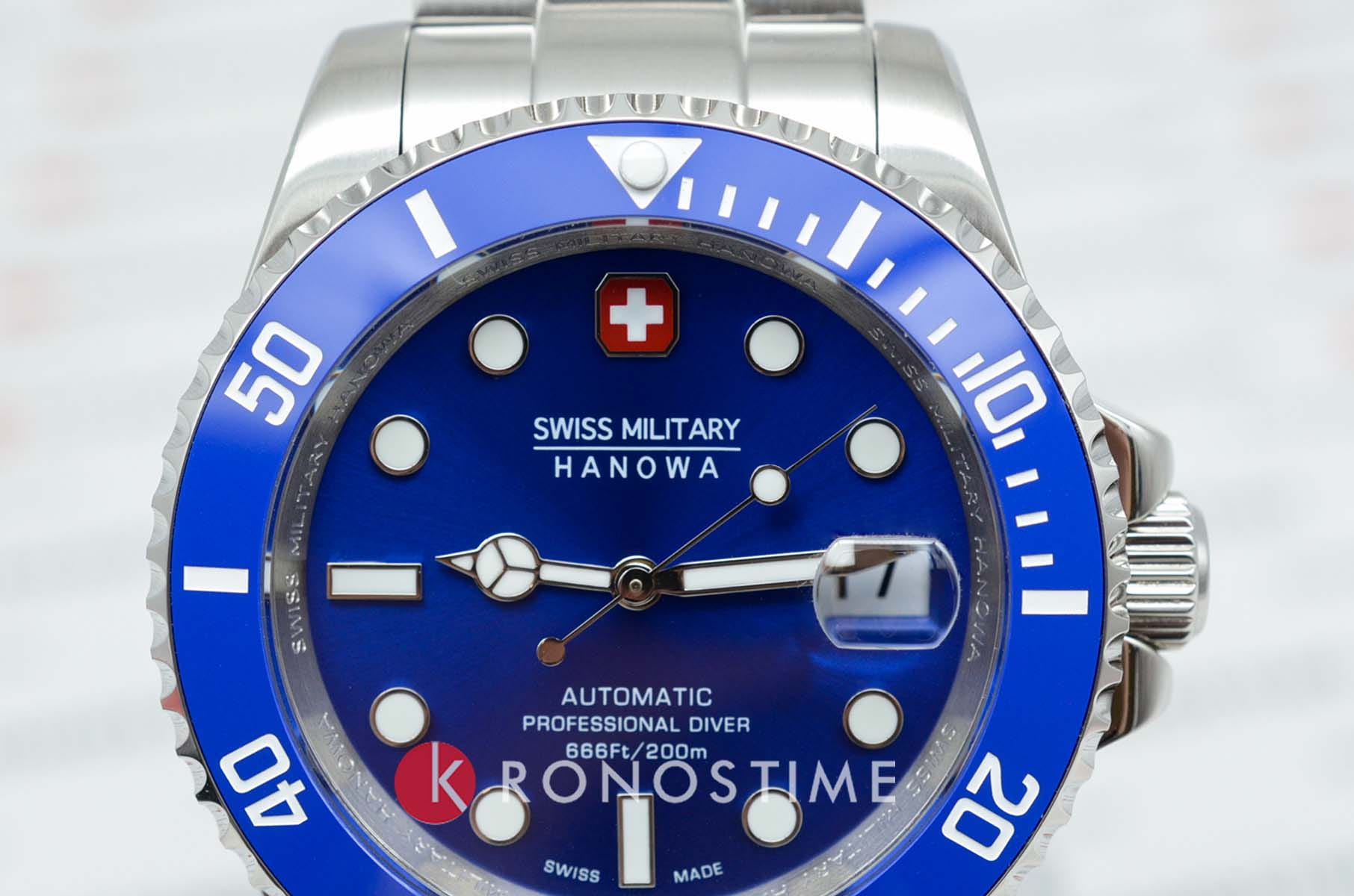 Swiss Military Hanowa Swiss Military Hanowa Sealord SMWGL0006304, flagship швейцария мужские часы на браслете нержавеющая сталь боковой вид