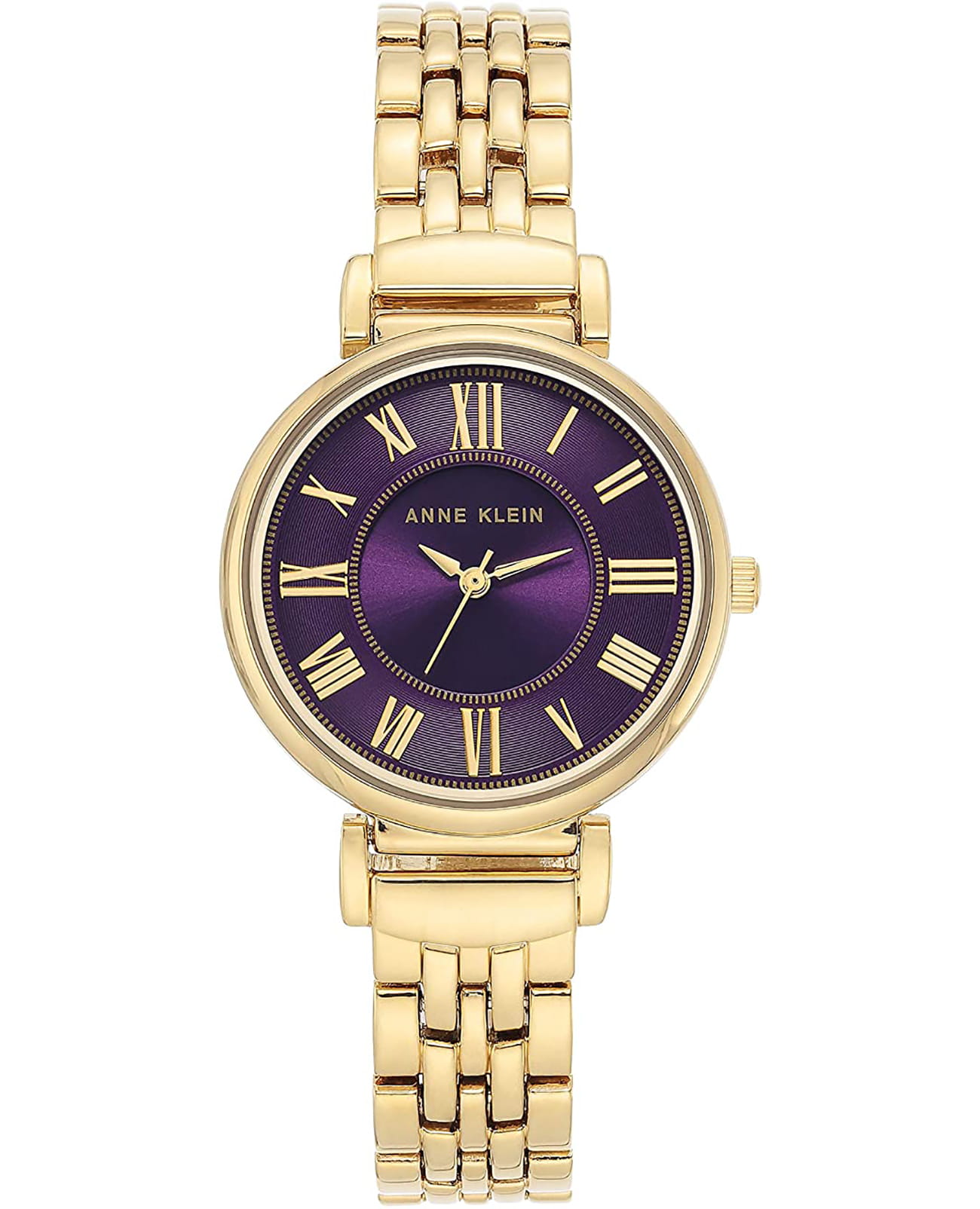 Anne Klein Anne Klein Diamond  2158PRGB  2158PRGB кварцевые женские часы фиолетовый циферблат, браслет сталь c pvd покрытием — вид спереди