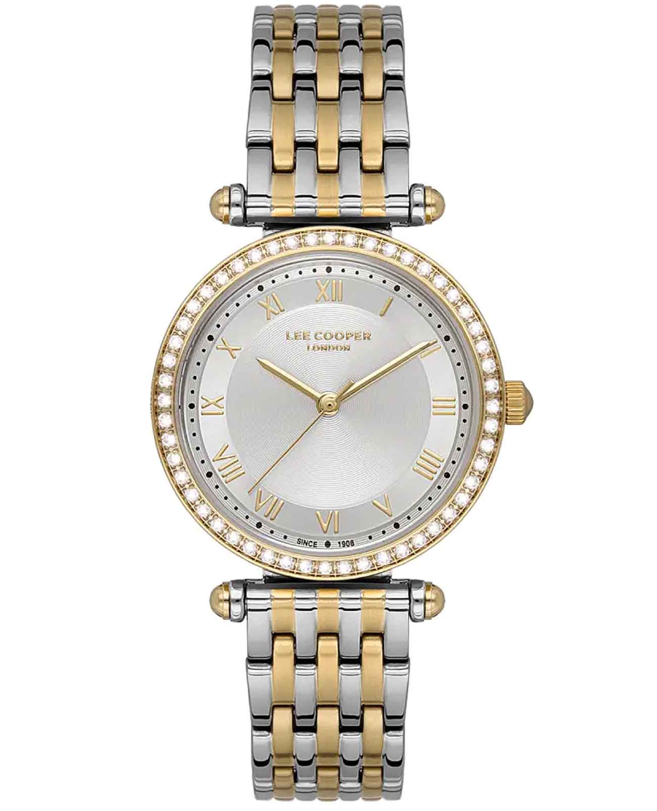 Lee Cooper Lee Cooper LC07136.230  LC07136.230 кварцевые женские часы серебристый циферблат, браслет нержавеющая сталь с ip-покрытием — вид спереди