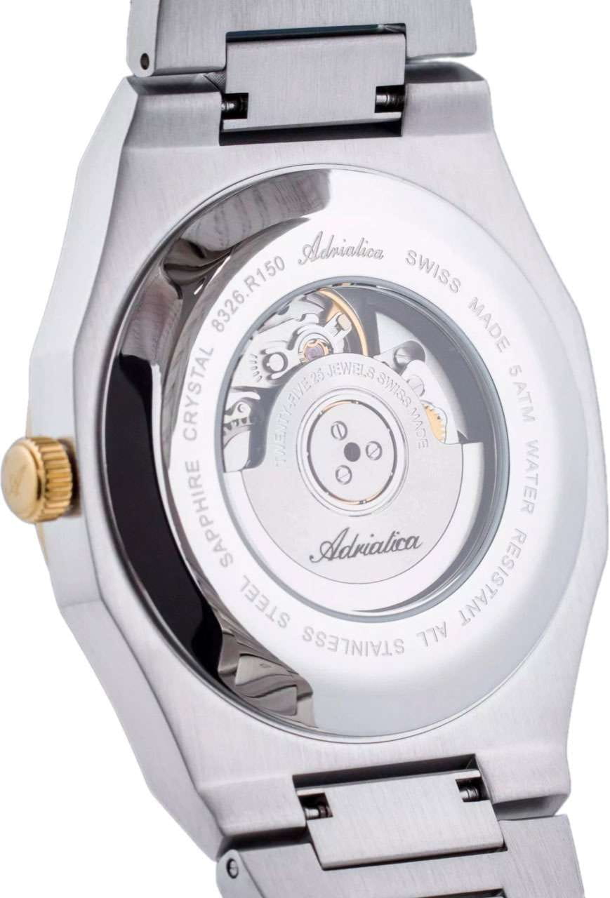 Adriatica Adriatica Automatic A8326.2113A,  швейцария мужские часы на браслете нержавеющая сталь боковой вид
