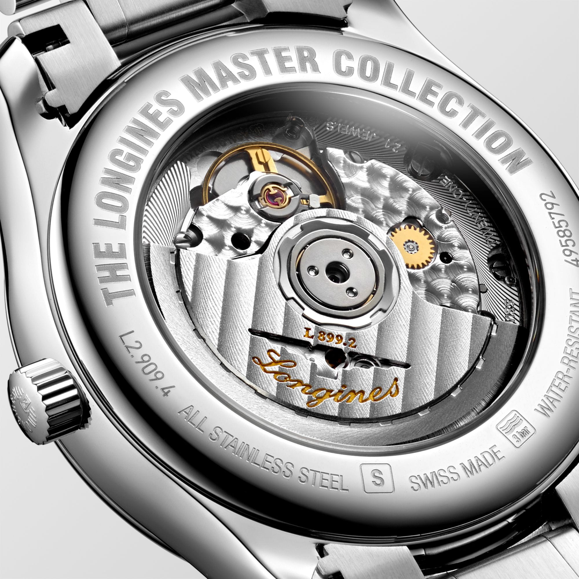 Longines Longines Master Collection L2.909.4.97.6, master collection швейцария мужские часы на браслете нержавеющая сталь боковой вид