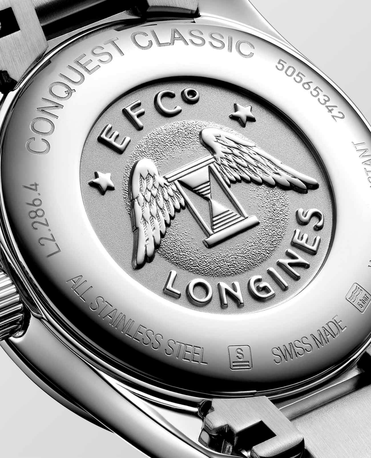 Longines Longines Conquest Classic L2.286.4.88.6 кварцевые женские часы часы крупный план перламутровый циферблата