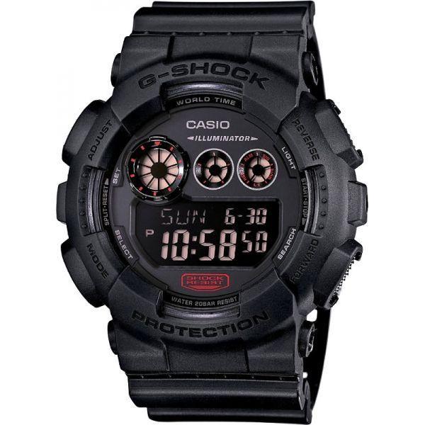 Casio Casio G-Shock GD-120MB-1E  GD-120MB-1E электронные мужские часы черный циферблат, браслет  — вид спереди