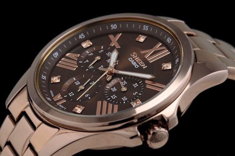 Оригинальные часы Casio Casio Sheen SHE-3806BR-5A кварцевые калибр механизма  общий вид