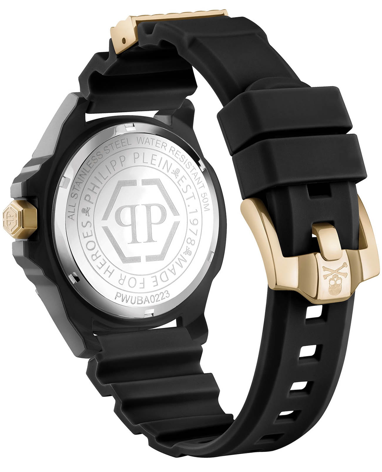 Оригинальные часы Philipp Plein Philipp Plein The Skull Ecoceramic PWUBA0223 кварцевые калибр механизма  общий вид