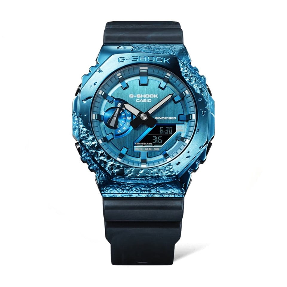 Casio Casio G-Shock GM-2140GEM-2A мужские часы бирюзовый циферблат на запястье