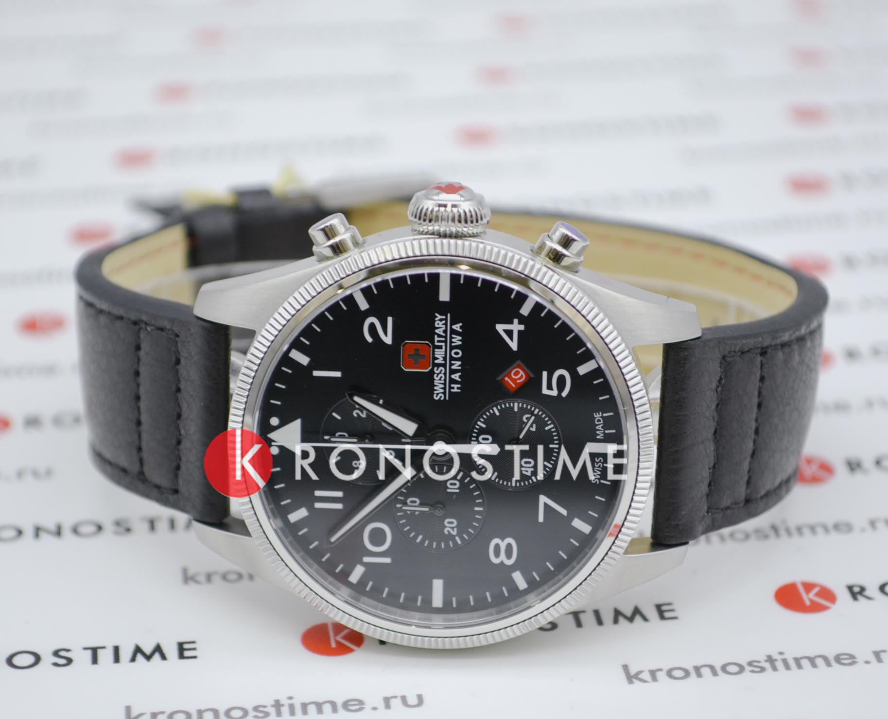 Swiss Military Hanowa Swiss Military Hanowa Thunderbolt Chrono SMWGC0000401 мужские часы черный циферблат на запястье