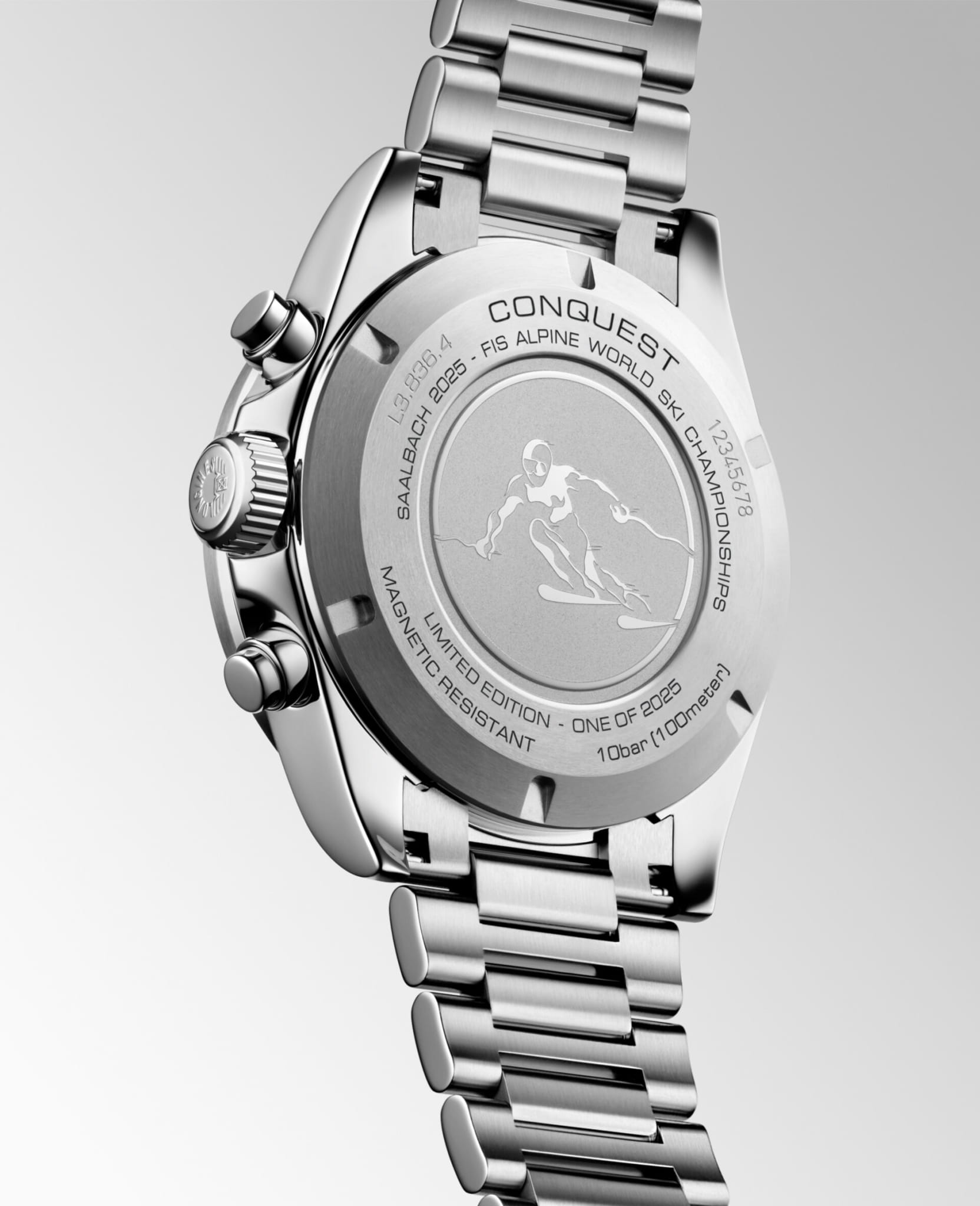 Longines Longines Conquest L3.836.4.52.9 мужские часы серый циферблат на запястье