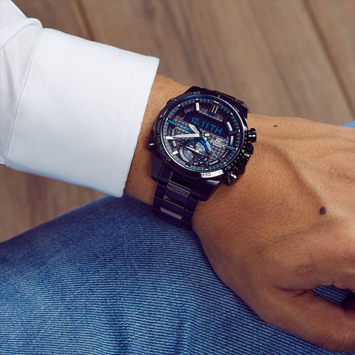 Casio Casio Edifice ECB-800DC-1A ECB, наручные мужские часы фото под углом