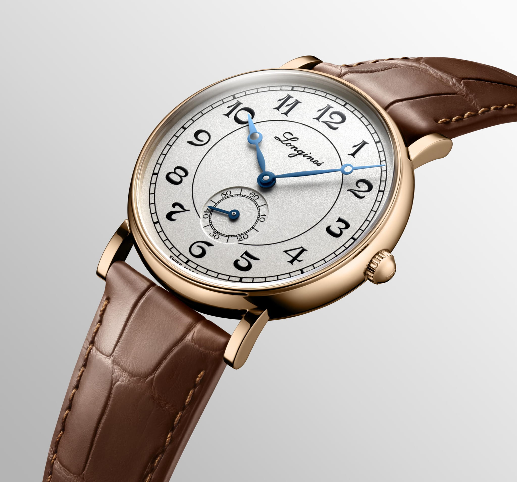 Longines Longines Heritage L4.767.8.73.2 мужские часы белый циферблат на запястье