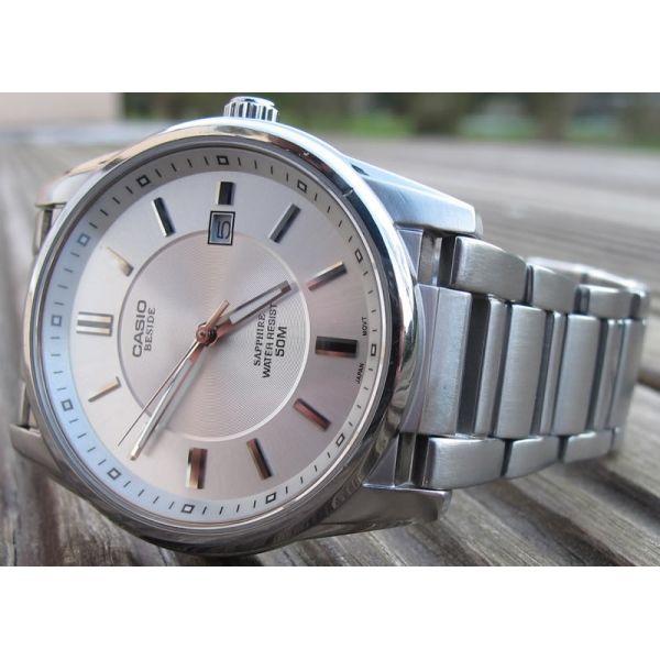 Casio Casio BEM-111D-7A , наручные мужские часы фото под углом