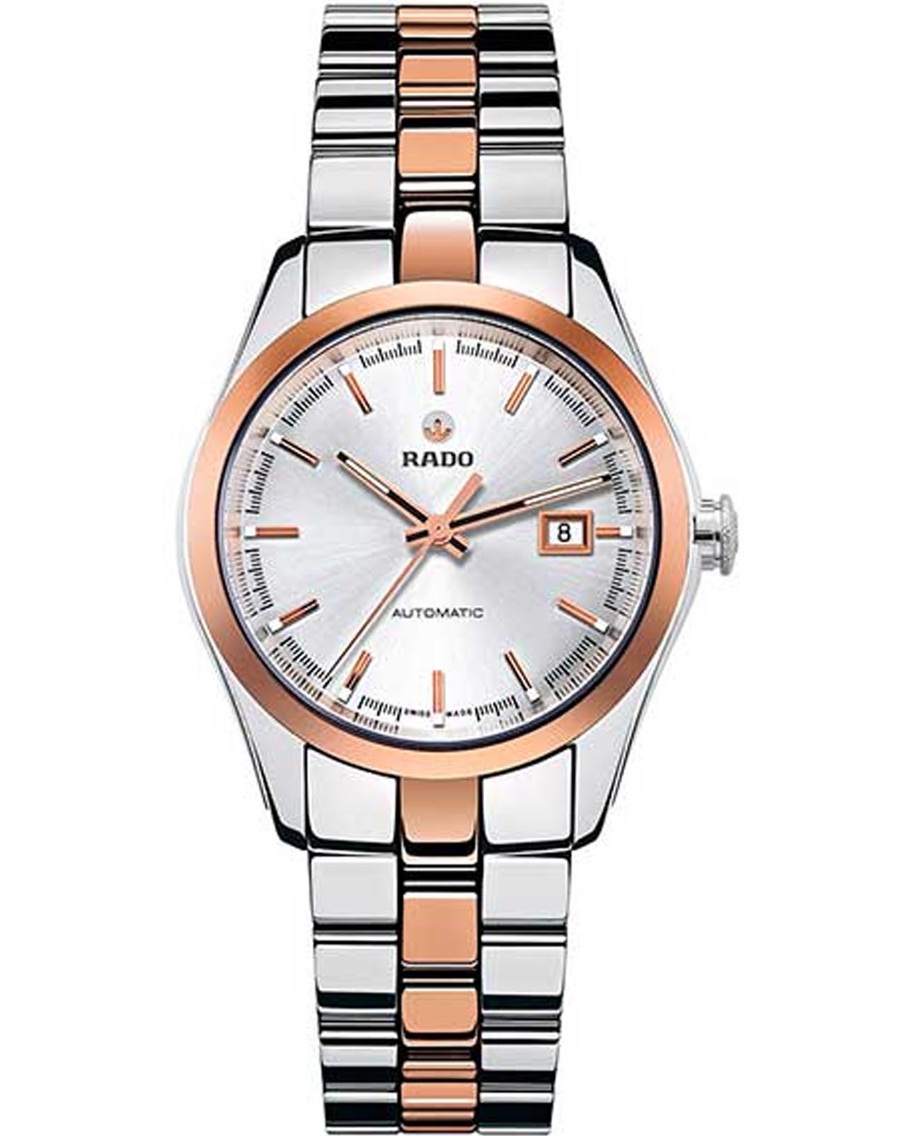 Rado Rado Hyperchrome Automatic R32087102 Automatic R32087102 механические женские часы белый циферблат, браслет нержавеющая сталь с pvd-покрытием — вид спереди