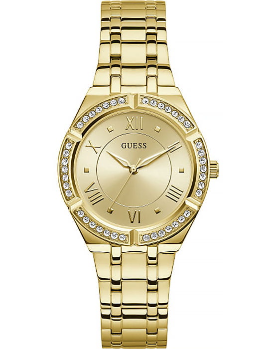 Guess GUESS GW0033L2  GW0033L2 кварцевые женские часы золотой циферблат, браслет сталь с ip покрытием — вид спереди