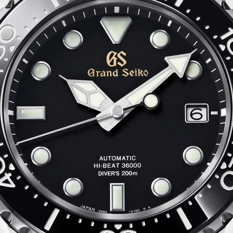 Seiko Seiko Grand Seiko SBGH291G механические мужские часы часы крупный план черный циферблата