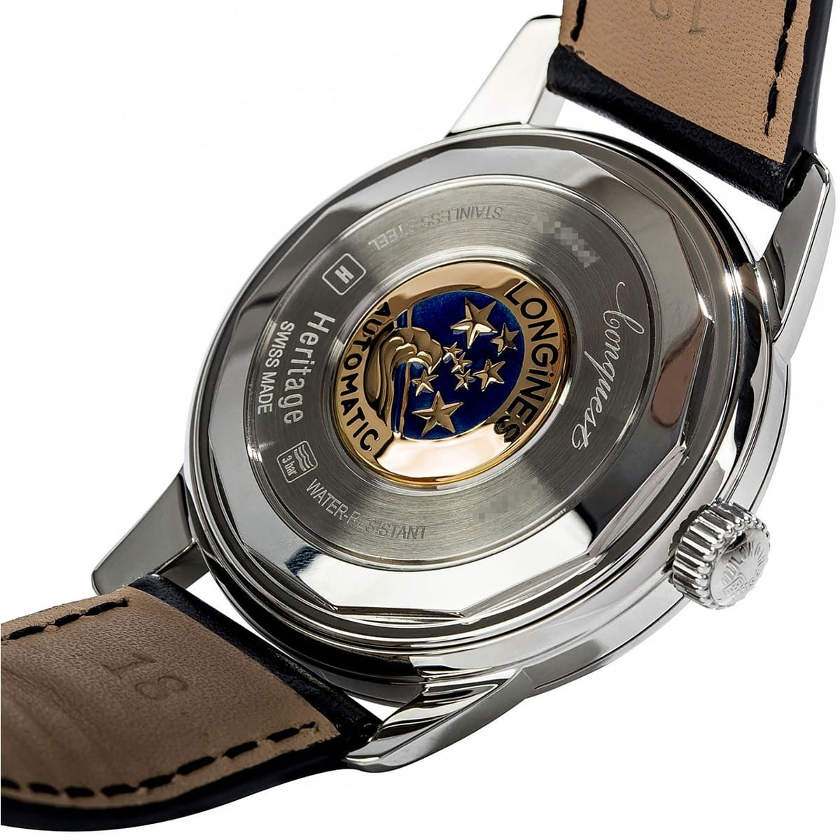 Longines Longines Heritage L1.611.4.75.2 механические женские часы часы крупный план серебристый циферблата
