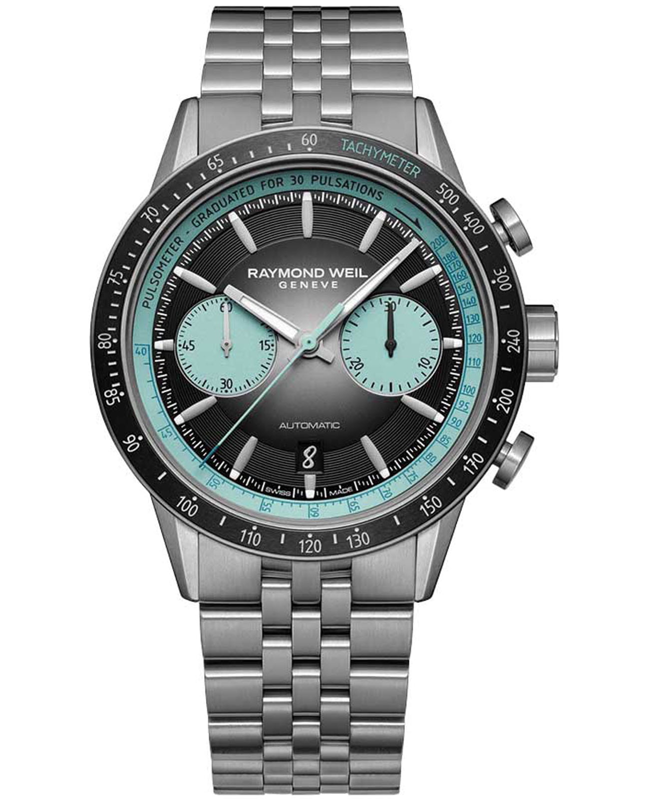 Raymond Weil Raymond Weil Freelancer 7780-TI-20425  7780-TI-20425 механические мужские часы  циферблат, браслет титановый — вид спереди