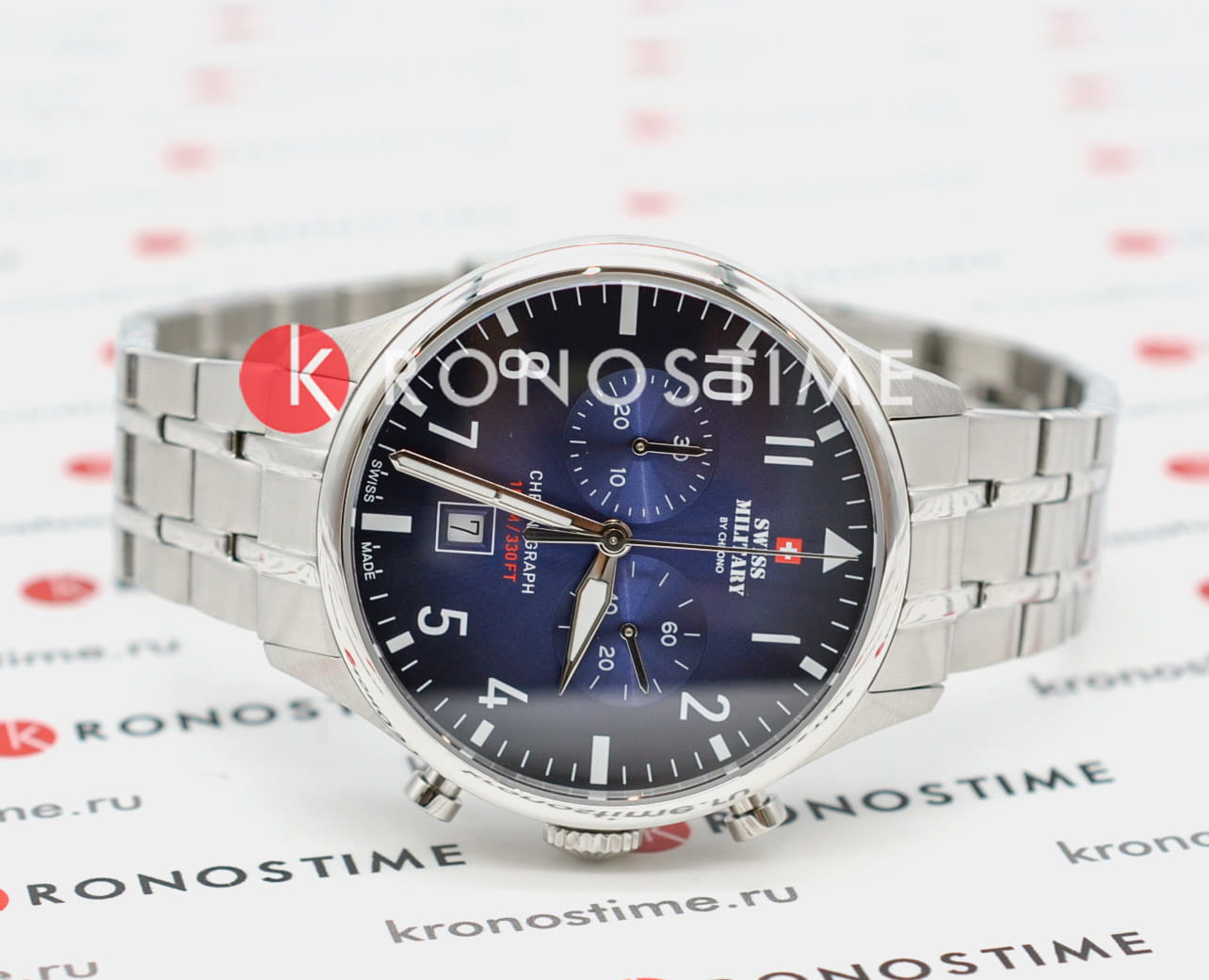 Swiss Military by Chrono Swiss Military by Chrono Vintage Chronograph SM34098.03 , наручные мужские часы фото под углом