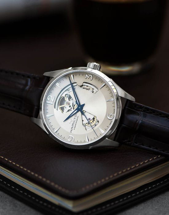 Hamilton Hamilton Jazzmaster Open Heart Auto H32705521 мужские часы серебристый циферблат на запястье