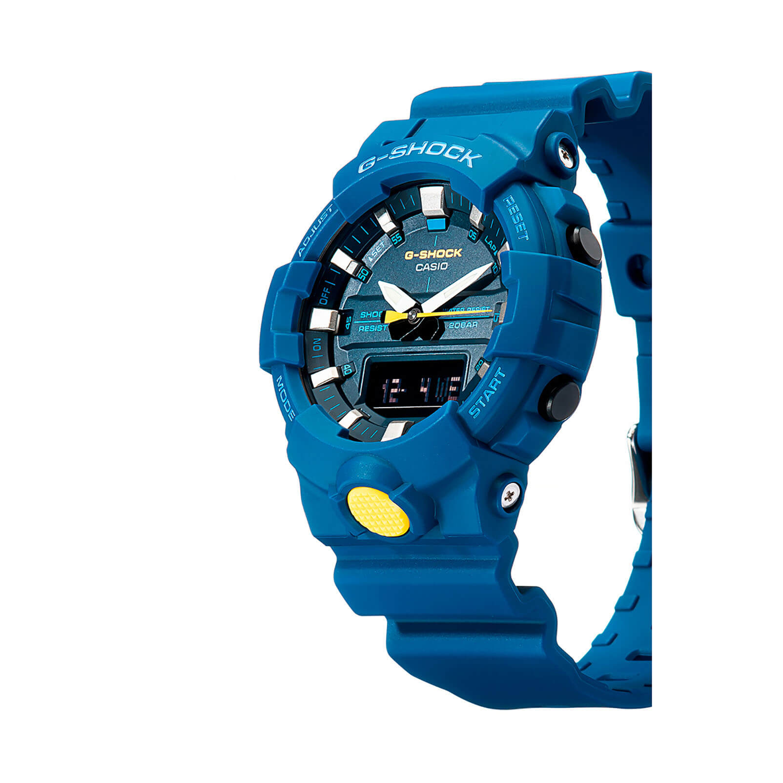 Casio Casio G-Shock GA-800SC-2A электронные мужские часы часы крупный план синий циферблата