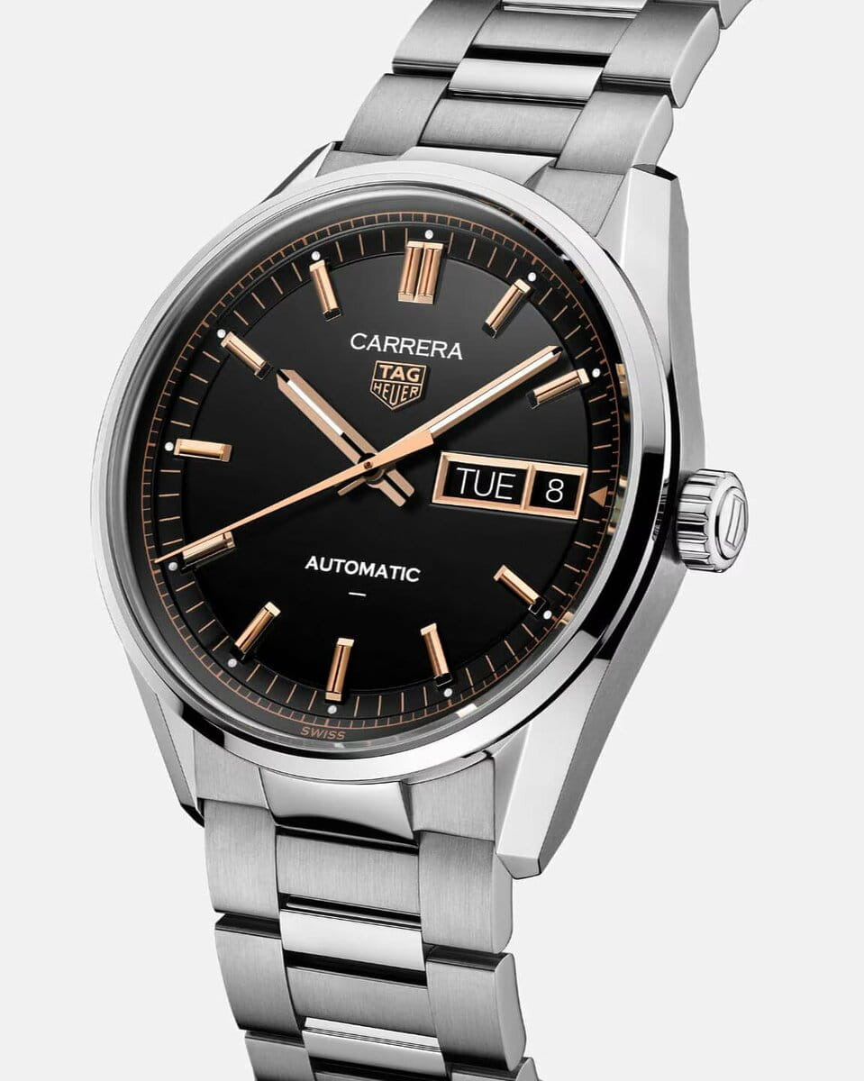 TAG Heuer TAG Heuer Carrera Day-Date WDA2111.BA0043, carrera швейцария мужские часы на браслете нержавеющая сталь боковой вид