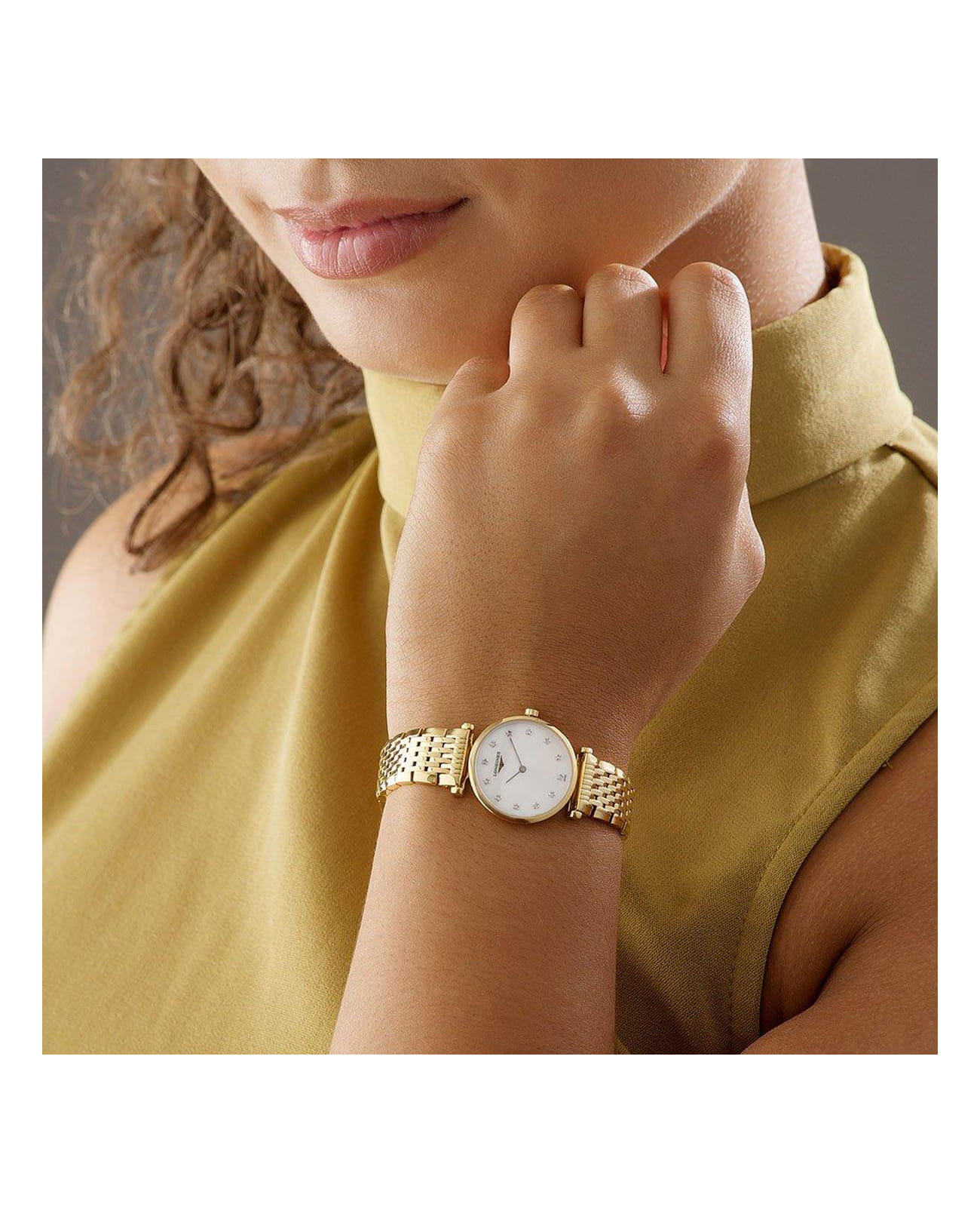 Longines Longines La Grande Classique L4.209.2.87.8 женские часы перламутровый циферблат на запястье