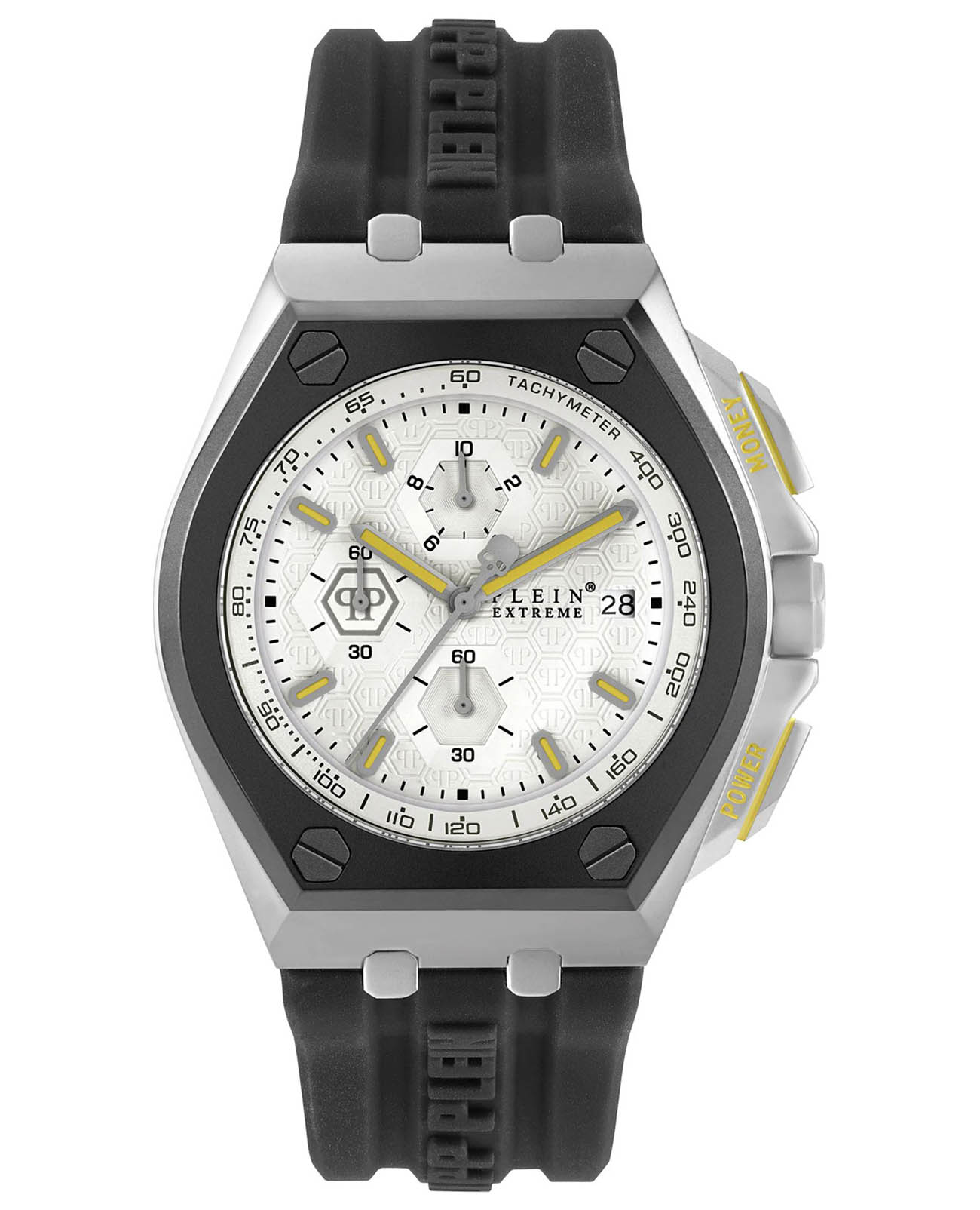 Philipp Plein Philipp Plein Extreme PWGAA0121  PWGAA0121 кварцевые мужские часы белый циферблат, браслет силикон — вид спереди