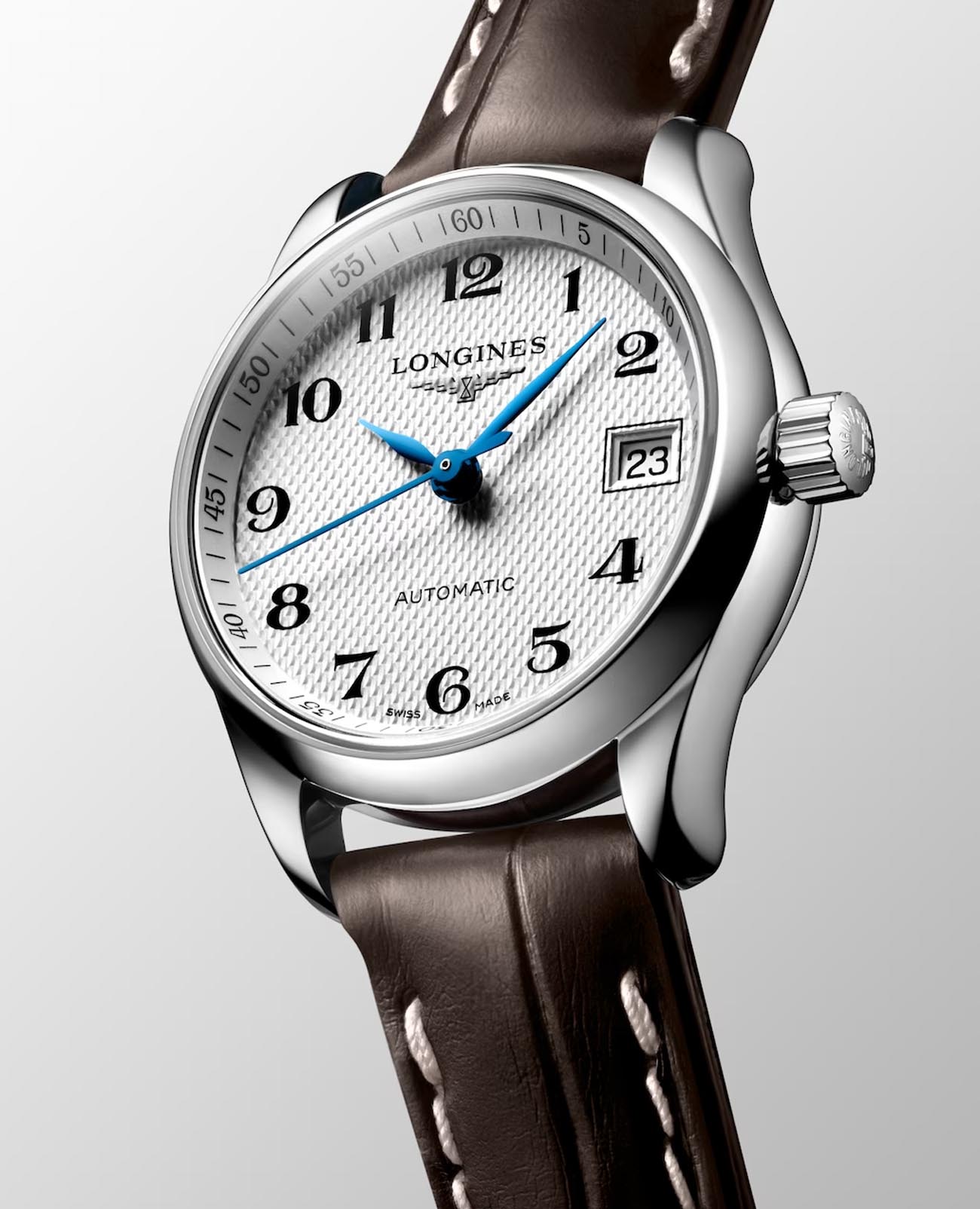 Longines Longines Master Collection L2.128.4.78.3, master collection швейцария женские часы на браслете кожаный боковой вид