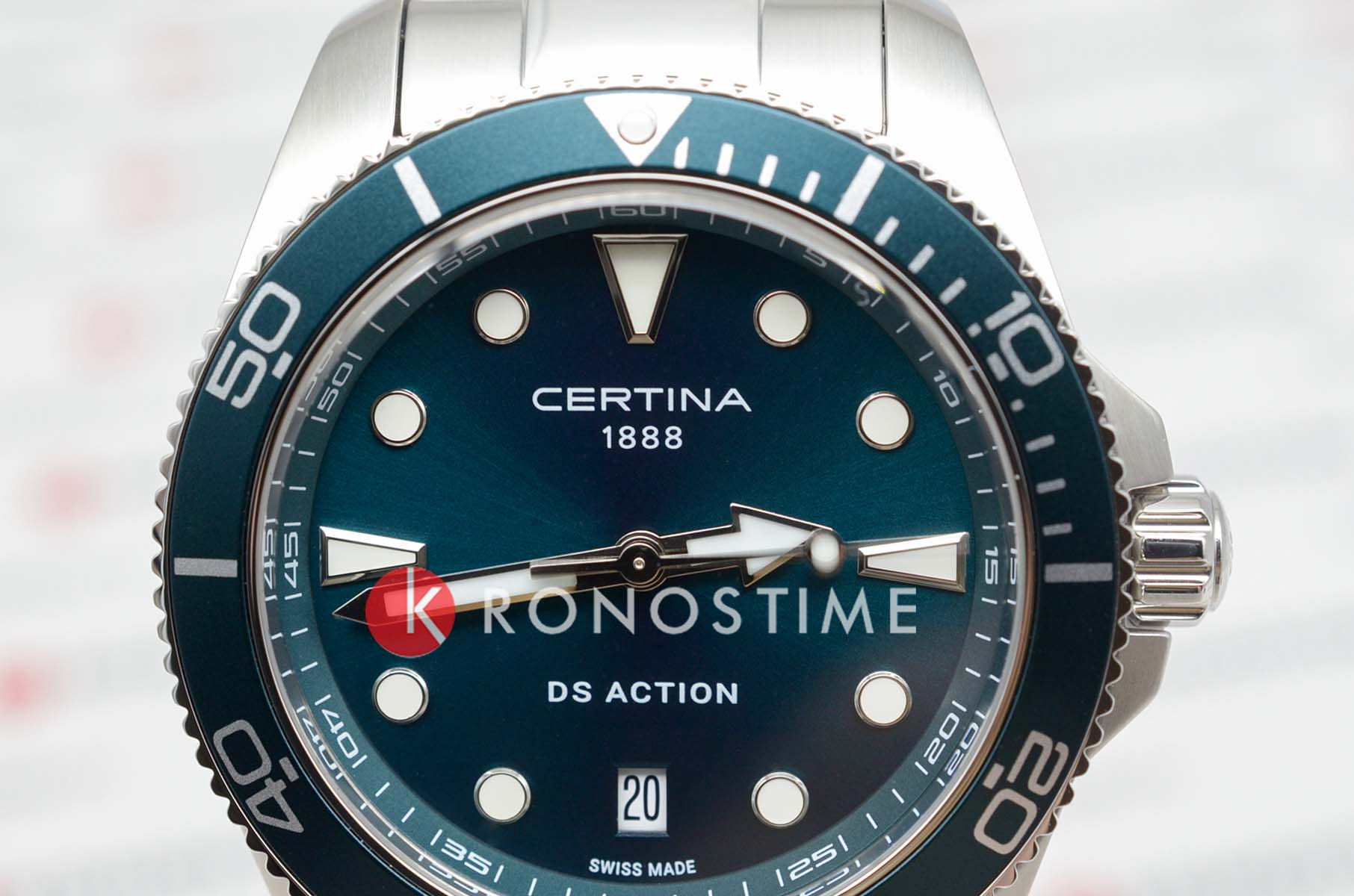 Certina Certina DS Action C048.410.11.091.00,  швейцария мужские часы на браслете нержавеющая сталь боковой вид