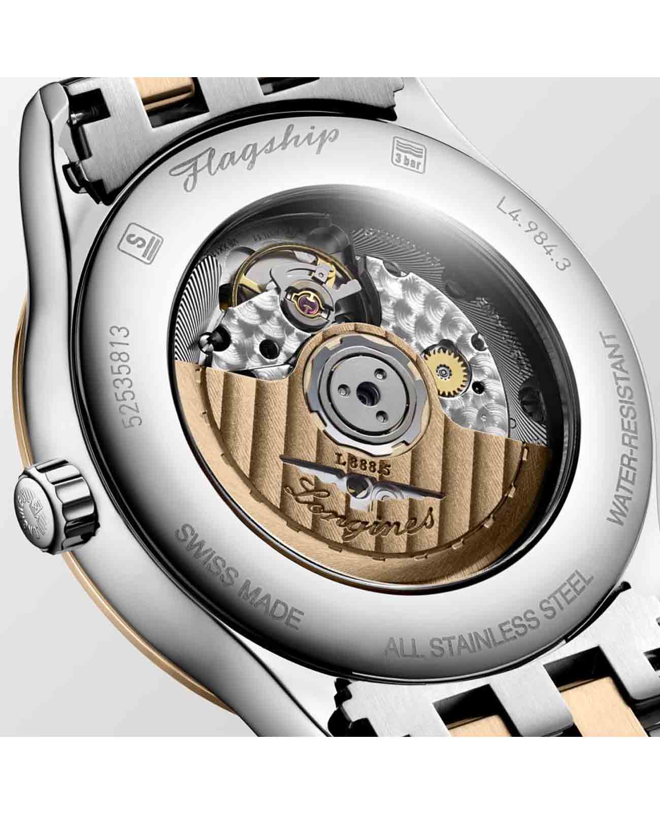 Longines Longines Flagship L4.984.3.99.7 женские часы белый циферблат на запястье