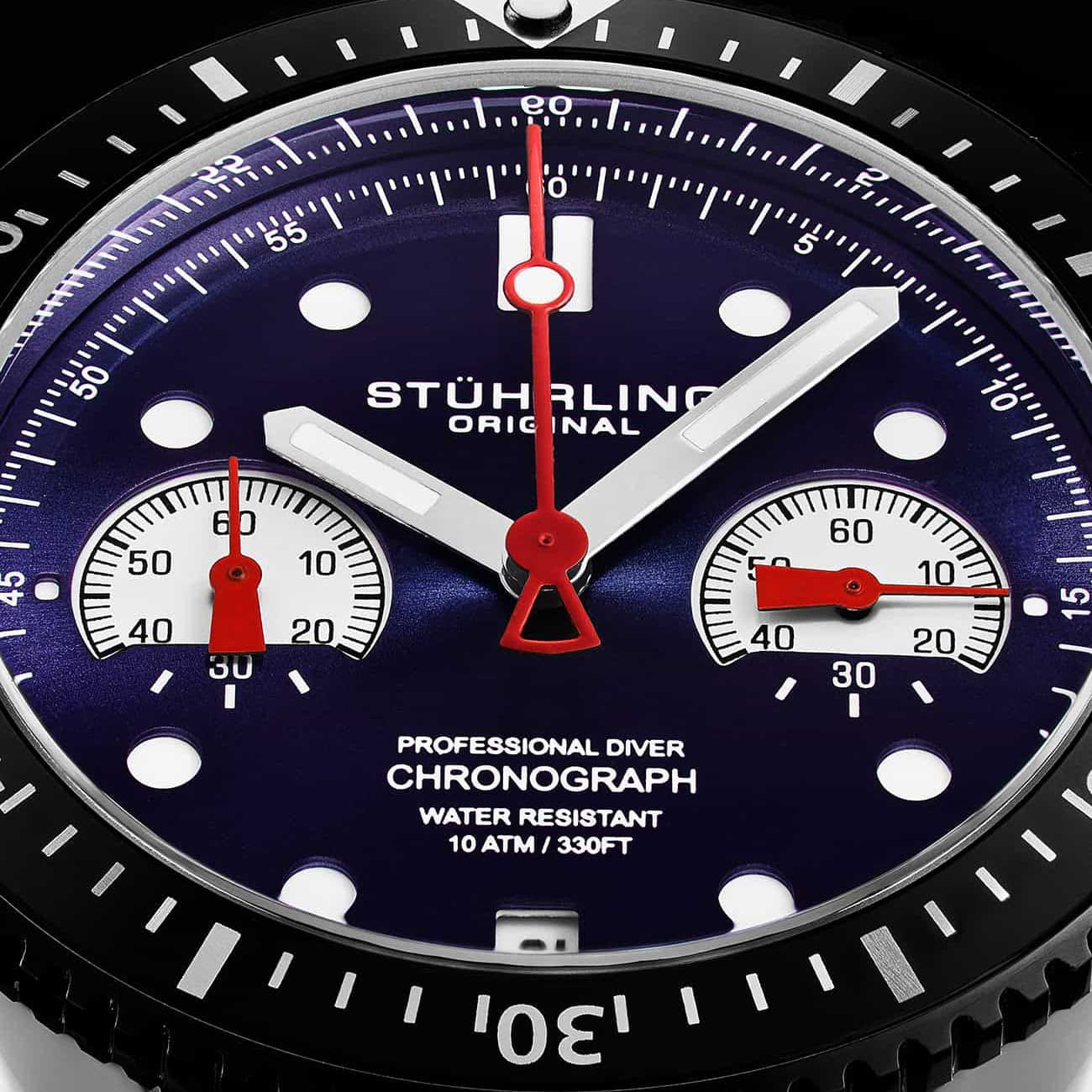 Stuhrling Stuhrling Aquadiver 4016.1 , наручные мужские часы фото под углом