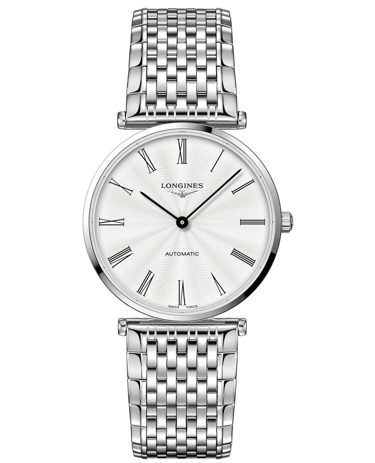 Longines Longines La Grande Classique  L4.918.4.71.6  L49184716 механические мужские часы серебристый циферблат, браслет нержавеющая сталь — вид спереди