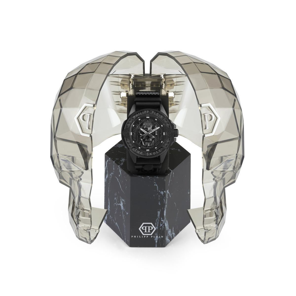 Philipp Plein Philipp Plein The Skull Carbon Fiber PWAAA2022 мужские часы черный циферблат на запястье