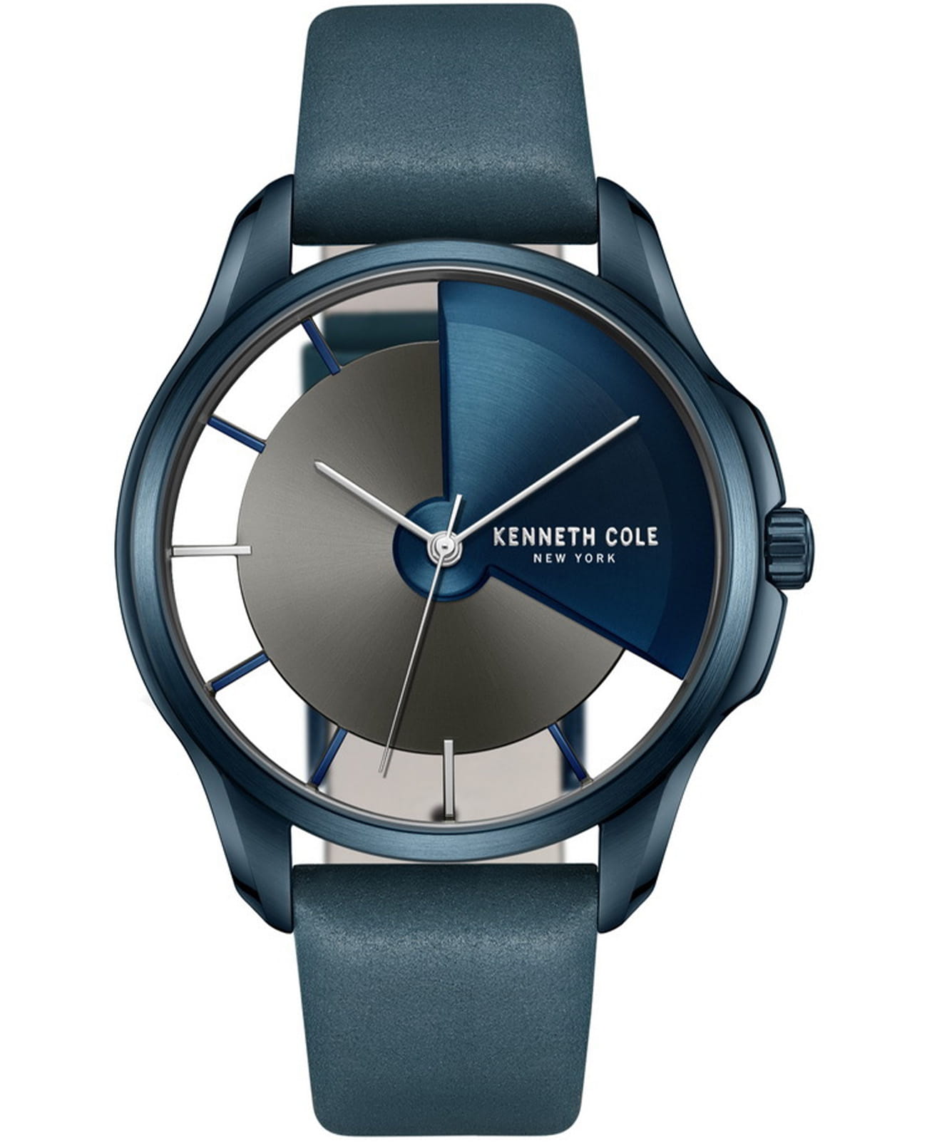 Kenneth Cole Kenneth Cole Transparency KCWGA0014902  KCWGA0014902 кварцевые мужские часы  циферблат, браслет кожаный — вид спереди