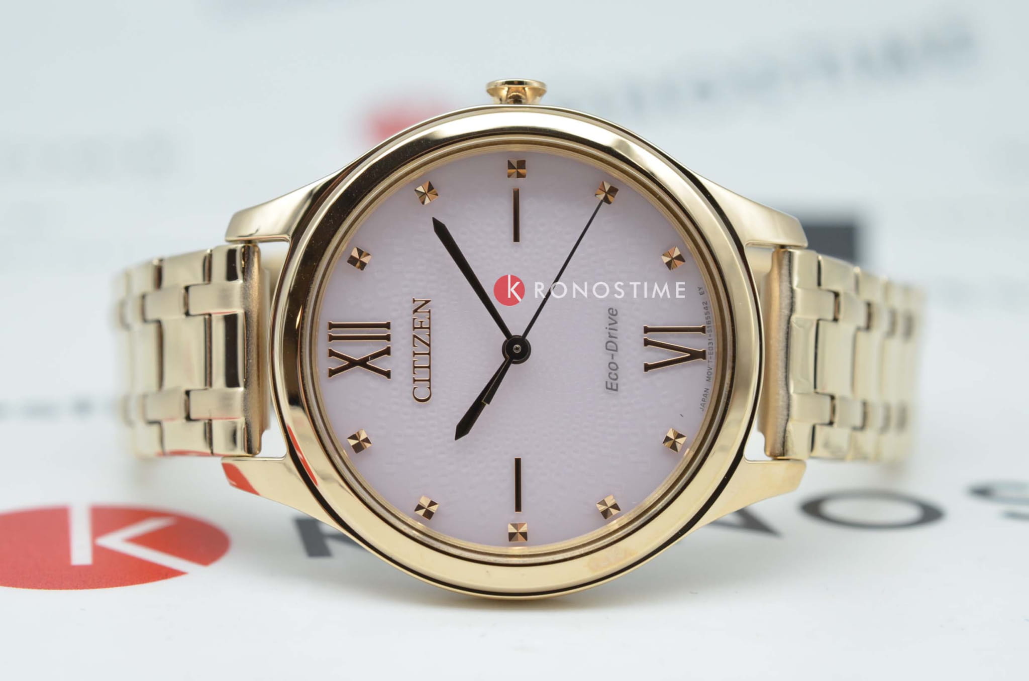 Оригинальные часы Citizen Citizen Eco-Drive EM0503-75X кварцевые калибр механизма citizen e031 общий вид