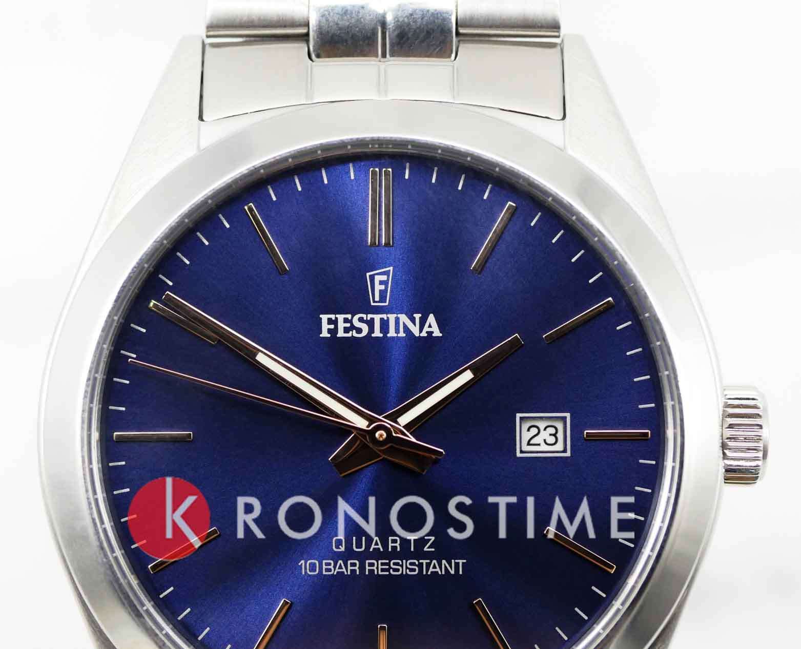 Festina Festina Classics F20437/B,  испания мужские часы на браслете нержавеющая сталь боковой вид